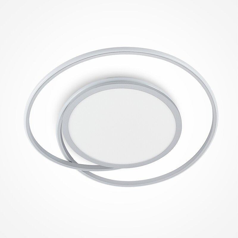 Lucande Deckenlampe Deckenleuchte LED silber Noud Eisen Aluminium Kunststoff dim - 4251096597660