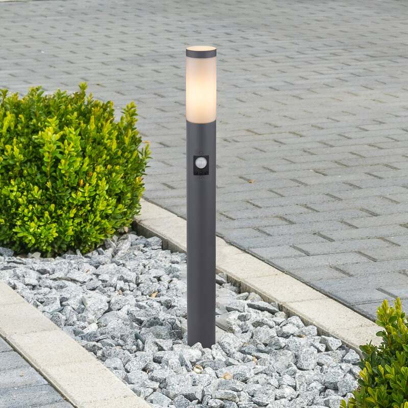 Globo Wegeleuchte Boston H 80 cm mit Sensor anthrazit Sockelleuchte Gartenlampe - 9007371427796