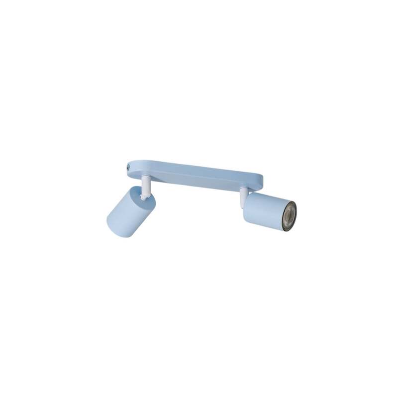 Deckenstrahler Livia LED dimmbar 2-flg Stahl hellblau 35cm 17,5cm IP20 - 5906135102372