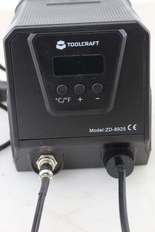 Toolcraft Entlötstation Lötkolben 90W digital 160-480°C inkl. Entlötsaugpumpe - 4053199518142