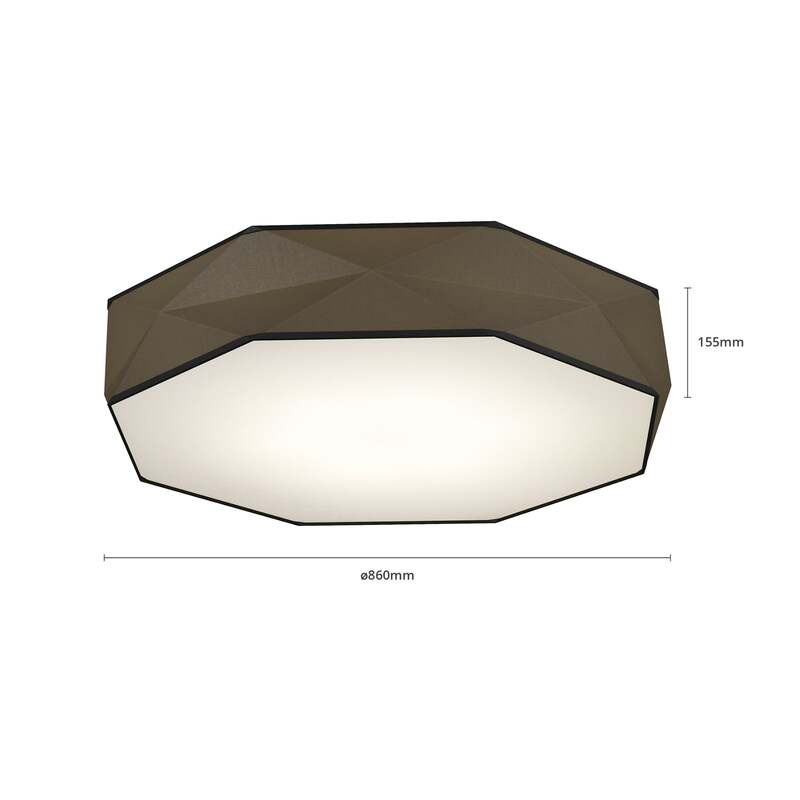Euluna Deckenlampe Deckenlampe Lampe Leuchte Kantoor New Ø 88cm schwarz - 5901780542276