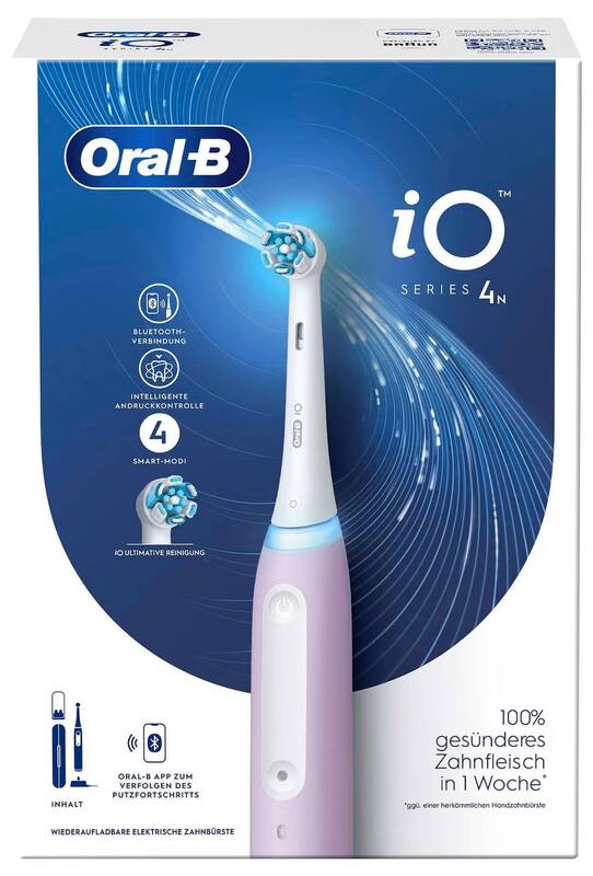Oral-B iO Series 4 Elektrische Zahnbürste lavendel Zahnpflege Bluetooth Timer - 4210201415008