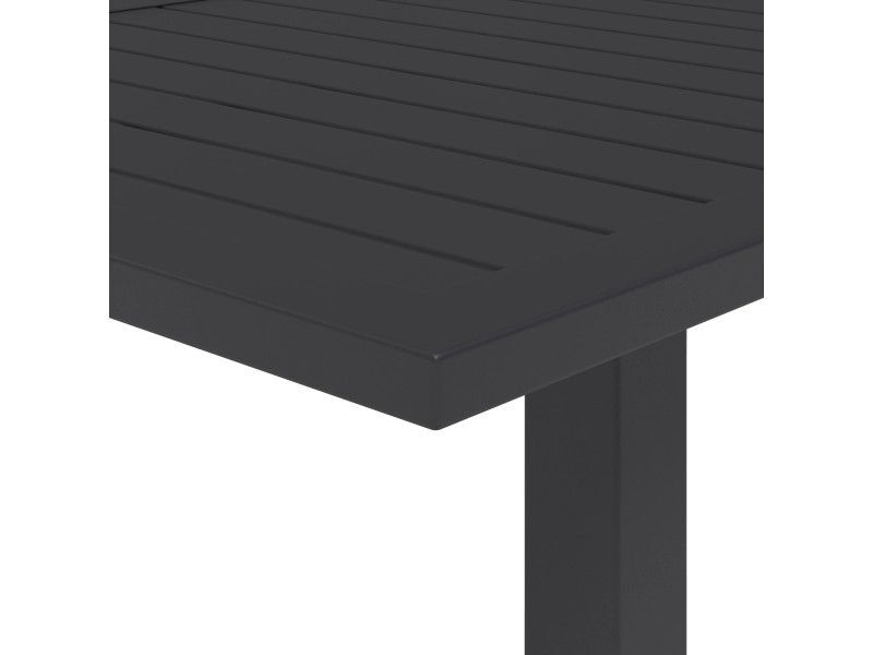 Lounge-Gruppe Springtown 4-teilig Gartenmöbel Aluminium Schwarz-Dunkelgrau Tisch - 4007873338632