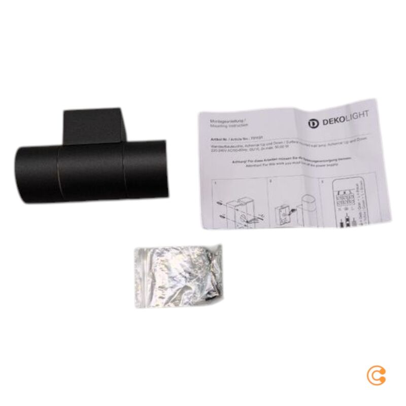 Deko Wandleuchte Achernar Up and Down GU10 LED Wandlampe schwarz IP65 158mm - 4042943163417