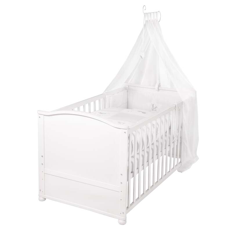 roba Komplettbettset Babybett Set Fox & Bunny weiß 70x140cm Bettwäsche Matra688 - 4005317286785