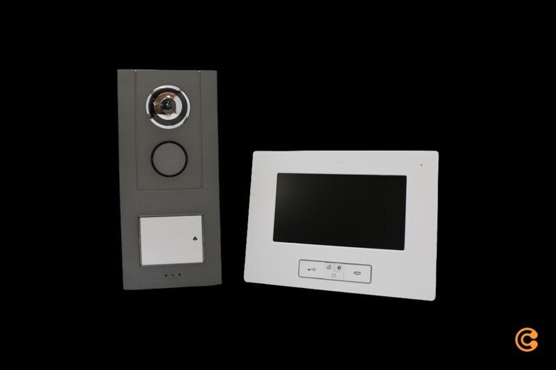 m-e modern-electronics VISTUS VD ALU-6710 A Video-Türsprechanlage Kabelgebun32 - 4250109170814