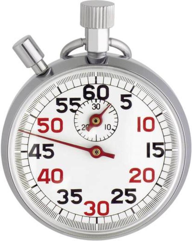 TFA Dostmann 38.1022 Stoppuhr bis 30 Minuten Timer analog mechanisch Metall - 4009816015600