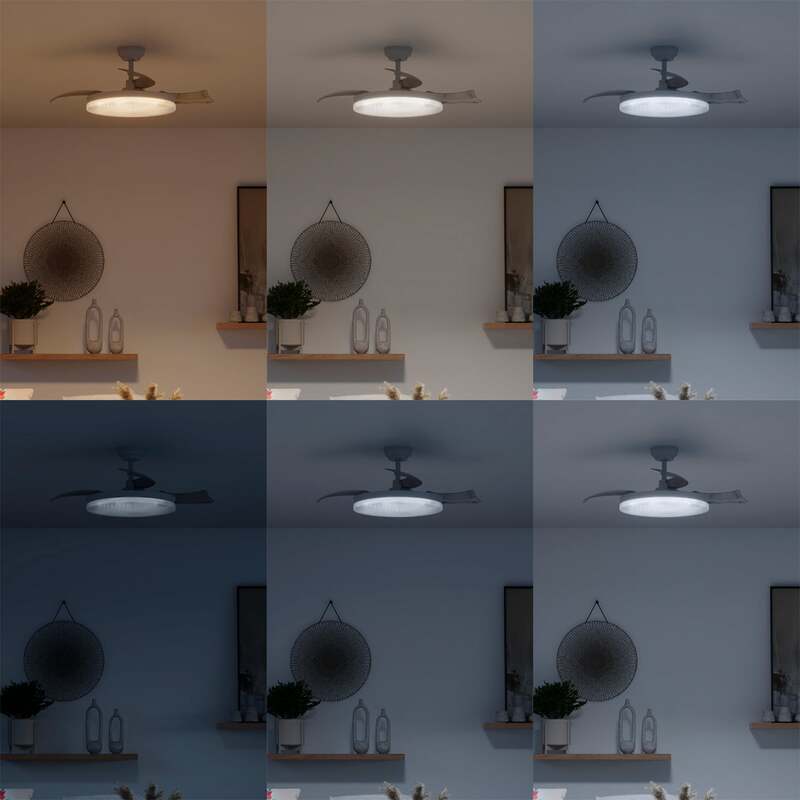 Philips Deckenventilator Solr LED Lampe dimmbar CCT leise weiß 106cm 4500Lumen - 10057401