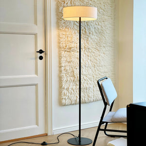 B-Ware Dyberg Larsen Calix Floor Lamp, Black/natural, 150 Cm