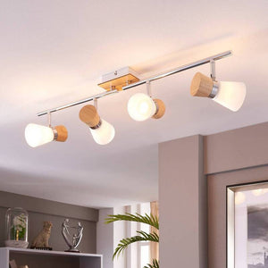 B-Ware Lampenwelt Holz-Deckenstrahler Vivica 4-fl. Deckenlampe Lampe SIEHE TEXT/FOTO