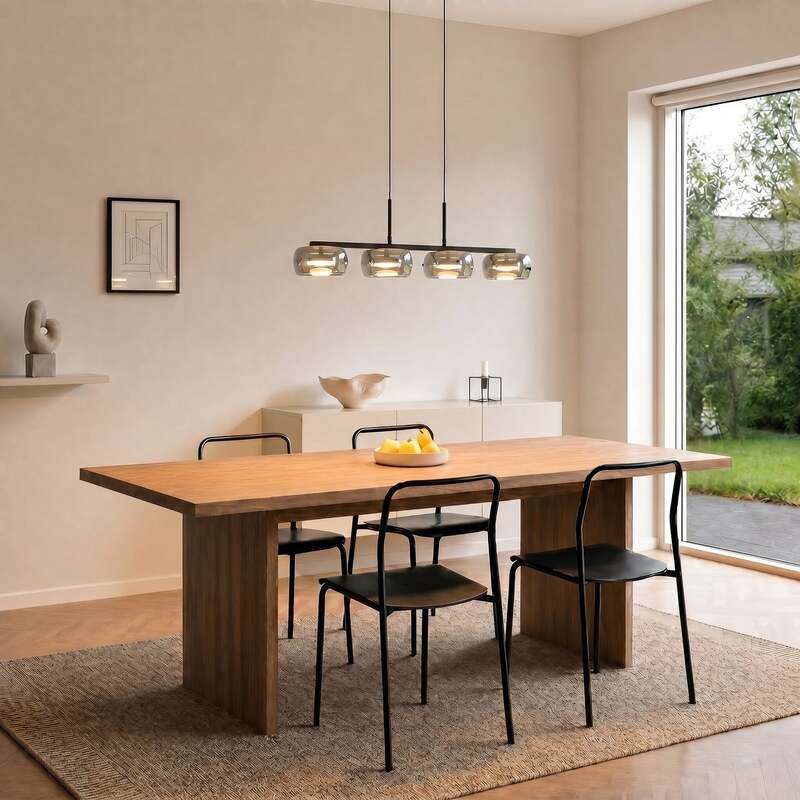 Lucande LED Hängeleuchte Pendelleuchte Martis schwarz dimmbar 4-flammig 3000K - 4255830904912