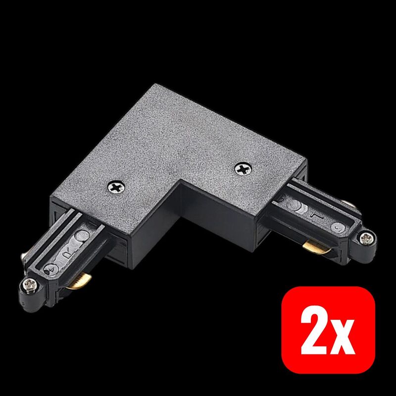 Lindby Eckverbinder Linaro schwarz 1-Phasen-System 6,5x6,5 cm Kunststoff - 4251911701265