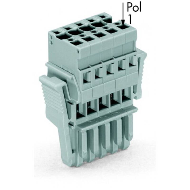 WAGO 769-112/021-000 Federleiste Grau Steckverbinder Reihenklemmen Stecker - 4044918472043