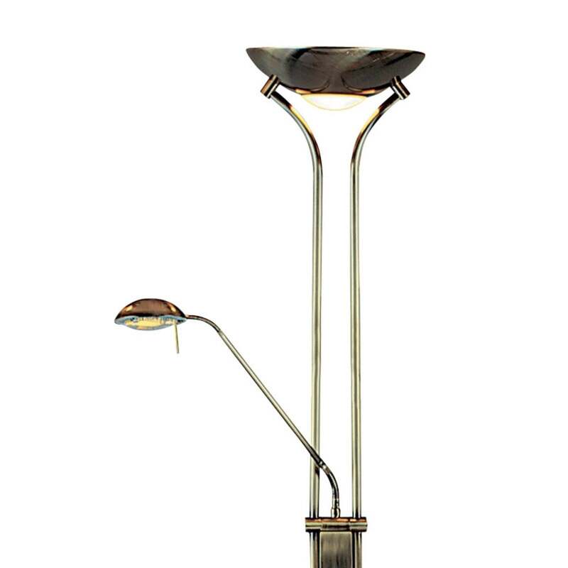 Searchlight Stehleuchte dimmbar JERIK altmessing Lampe Leuchte 180cm 5,3kg - 5013874315496