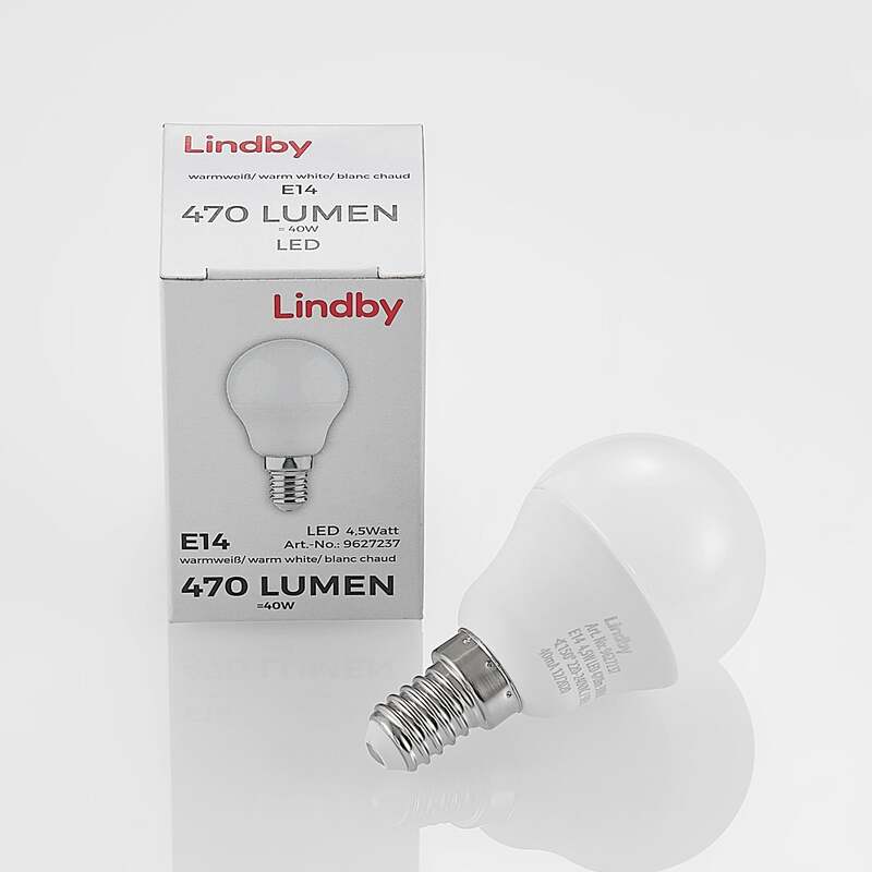 Lindby LED Tropfenlampe E14 4,5W warmweiß 3000K Lampe Leuchte 470 Lumen 150 Grad - 4251096598001