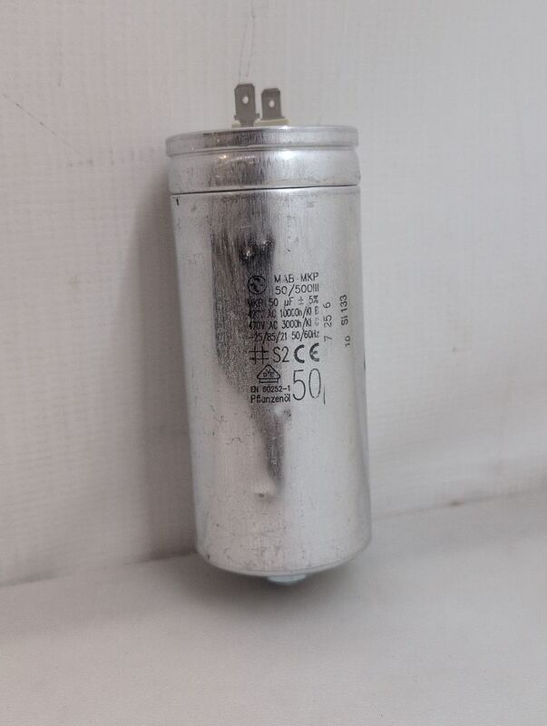 Hydra MKP-Motorkondensator 50µF Steckanschluss 500V 55x123mm Polypropylen 1 St. - 48544840423