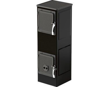 Accente Werkstattofen Toba 2.0 Heizgerät Stahl Schwarz 6 kW Keramott Brennraum - 4007876511872