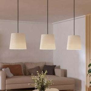 B-Ware EGLO Hängeleuchte Febres Hängelampe Leuchte Lampe Länge 88cm schwarz/weiß 3-flg.