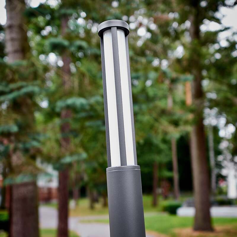 Lucande Außenleuchte Gartenleuchte Sidny LED Pollerleuchte anthrazit 220cm IP54 - 4251096547566