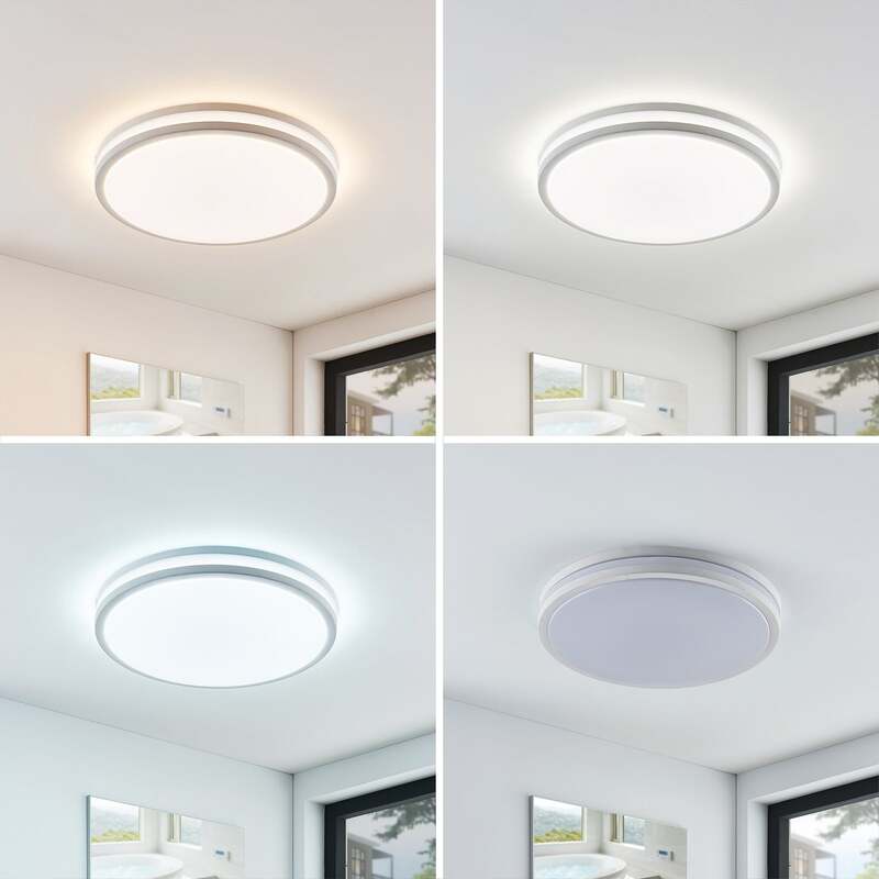 Deckenlampe Deckenleuchte LED Lampe Arnim weiß Kunststoff Fernbedienung IP44 688 - 4251096557329