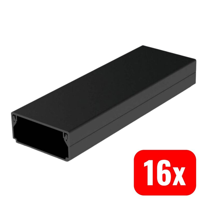 KOPOS Kabelkanal Elektroinstallationskanal Kabelkanal 2000 x 40 x 20 mm Schwarz - 8595568935311
