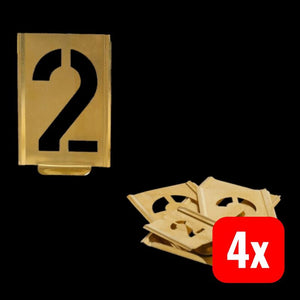 4x B-Ware KUKKO Signierschablonensatz 327 Zahlen 0-9 70mm Spezialblech