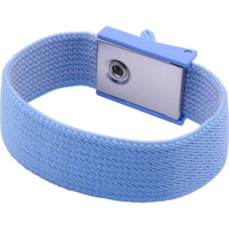 Quadrios ESD-Handgelenkband Blau Druckknopf 4 mm Handgelenkband ESD Schutz 78cm - 4260573961733