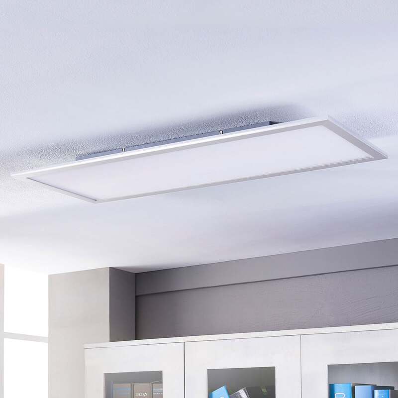 Lindby Deckenlampe Deckenleuchte Livel LED Lampe Leuchte silber 120x30cm - 4251096528398