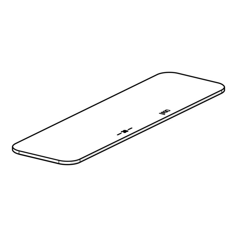 HANSA Deckplatte Armaturen 59914598 für Wasserhahn weiß 1100x500mm Abdeckung - 4057304009976