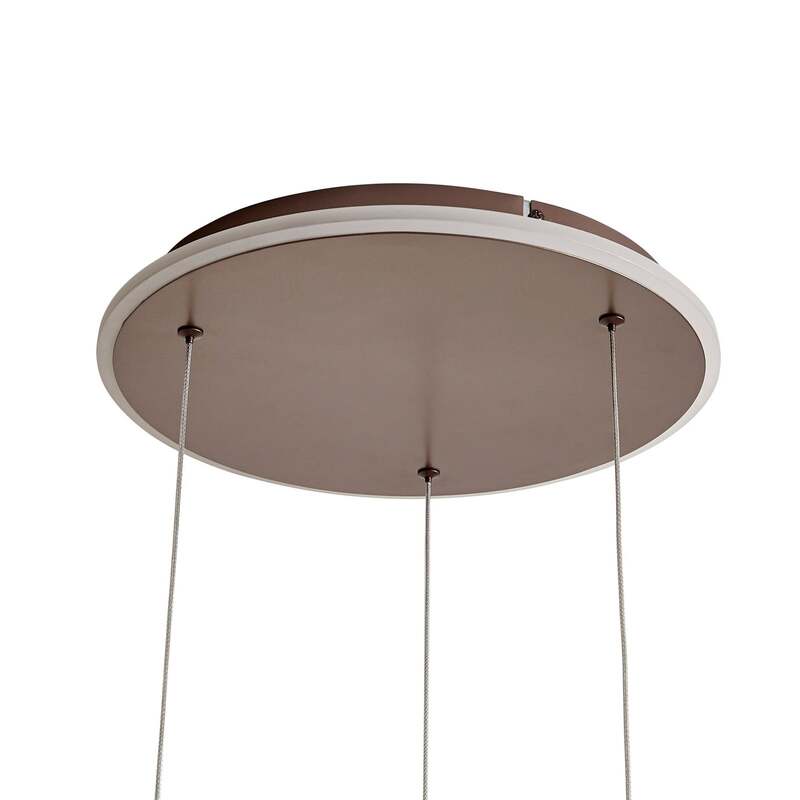 Lucande Hängeleuchte Kolo LED Pendelleuchte dimmbar braun 3-flg 1640 Lumen - 4255830904448