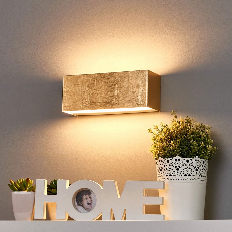 Lindby LED-Wandleuchte Quentin Lampe Flurleuchte Wandlampe LED 10W gold 2 STÜCK - 4251096512113