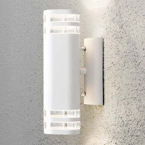 B-Ware Konstsmide Außenwandleuchte Modena 2-flammig LED Wandleuchte Gartenlampe weiß