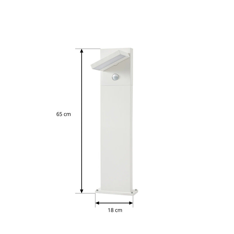 Silvan Wegeleuchte Gartenleuchte LED Sensor IP54 Aluminium 65cm weiß modern - 4255830907111