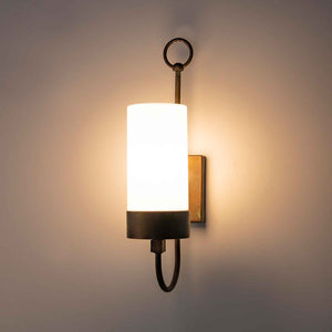 B-Ware Moretti Luce Außenwandleuchte Silindar 3355 Gartenlampe dimmbar messing opal