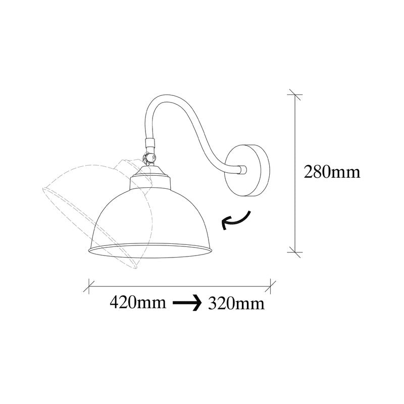 Opviq Wandleuchte Saglam 3742 justierbar schwarz Wandlampe Lampe Leuchte Spot - 8681875467949