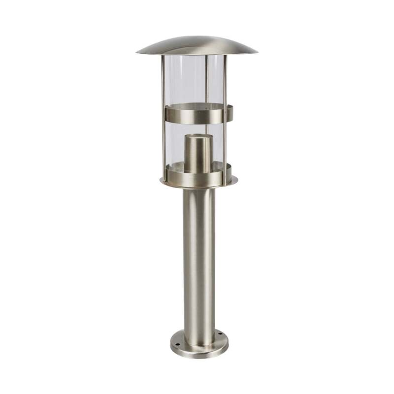 Lindby Noemi Edelstahl-Sockellampe Wegeleuchte Gartenlampe Lampe E27 edelstahl - 4251096539271