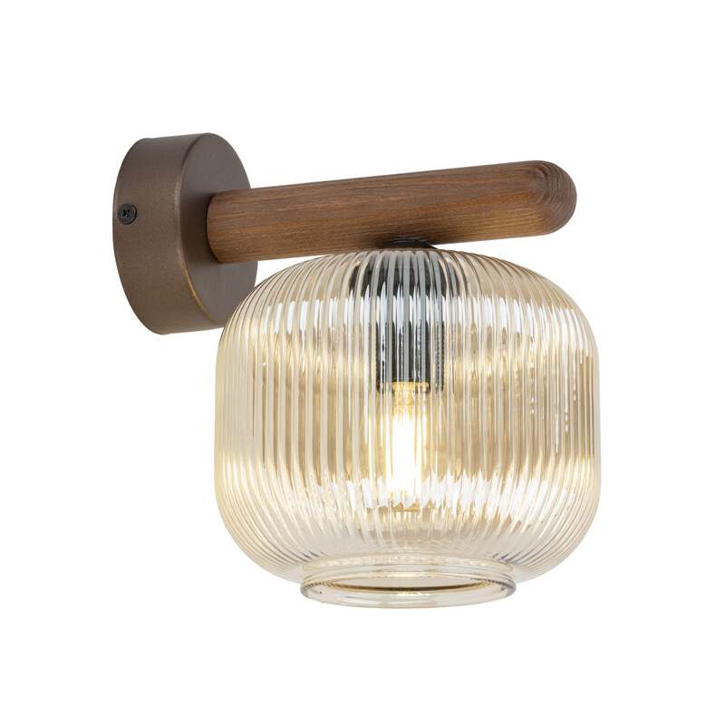 TK-Lighting Wandleuchte Salvia LED Wandlampe dimmbar braun cognac 20cm Höhe - 5906135110674