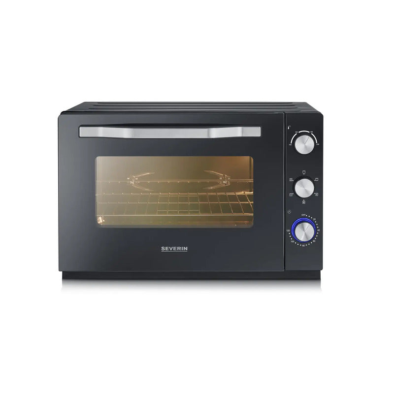 Severin 2073 Minibackofen 60 l mit Timer Grillfunktion Pizzastein schwarz - 4008146040443