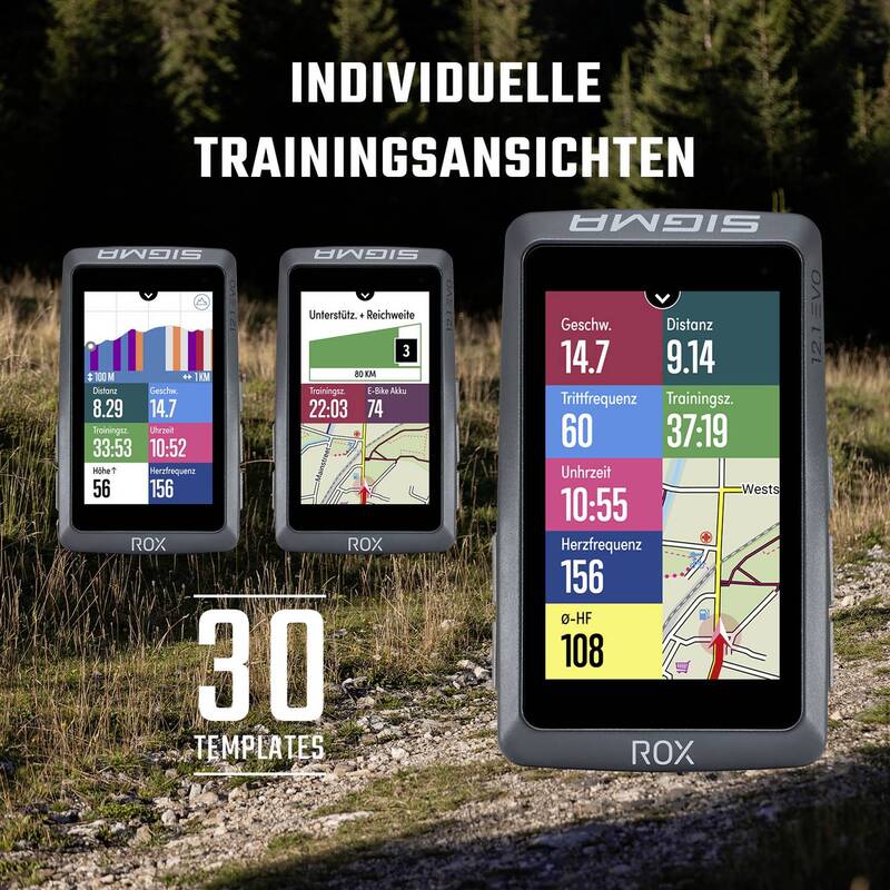 Sigma Fahrrad-Navi ROX 12.1 EVO Bluetooth GPS GLONASS Europa 3 Zoll 110g weiß - 4016224010431