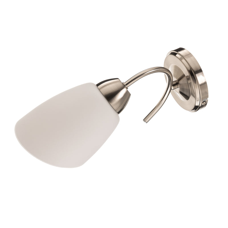 Euluna Wandleuchte Varietta mit Glasschirm nickel Wandleuchte Deko-Leuchte Lampe - 5903839985928