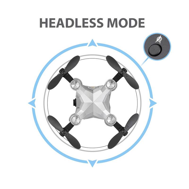 Reely Quadrocopter Drohne Mini Drone Kameraflug Suitcase Silber Schwarz Kamera - 4064161476353