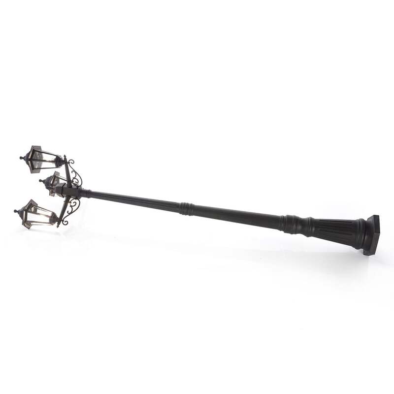 Lindby Außenleuchte Gartenleuchte Kandelaber Nane LED nostalgisch schwarz 217cm - 4251096561371