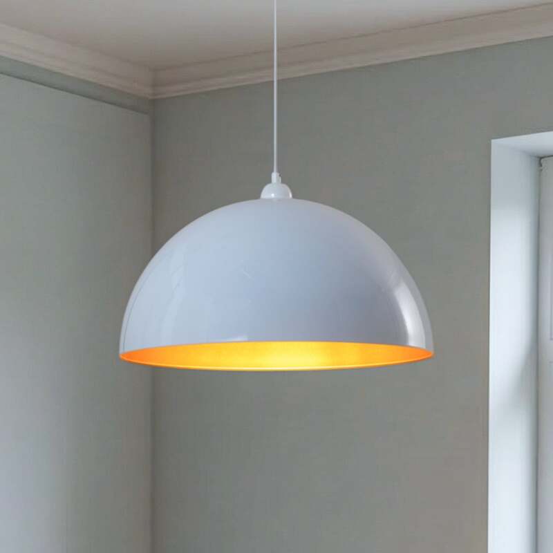 ROYALTECH Hängeleuchte Pendelleuchte Lipeo weiß gold Metall E27 LED Ø 50 cm - 8682835454634