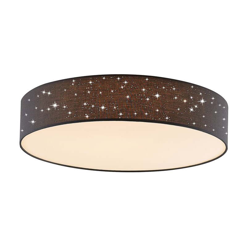Lindby Deckenlampe Ellamina LED Lampe dimmbar anthrazit Ø60cm mit Fernbedienung - 4251096586602