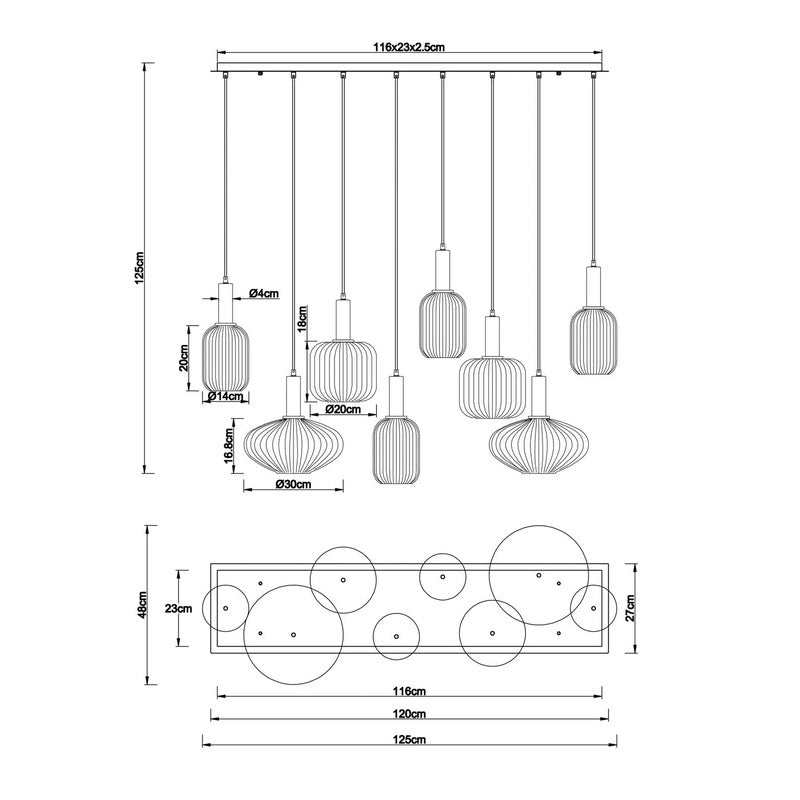 Globo Lighting Normy Hängeleuchte Pendelleuchte messingfarben SIEHE TEXT/FOTO228 - 9007371443697