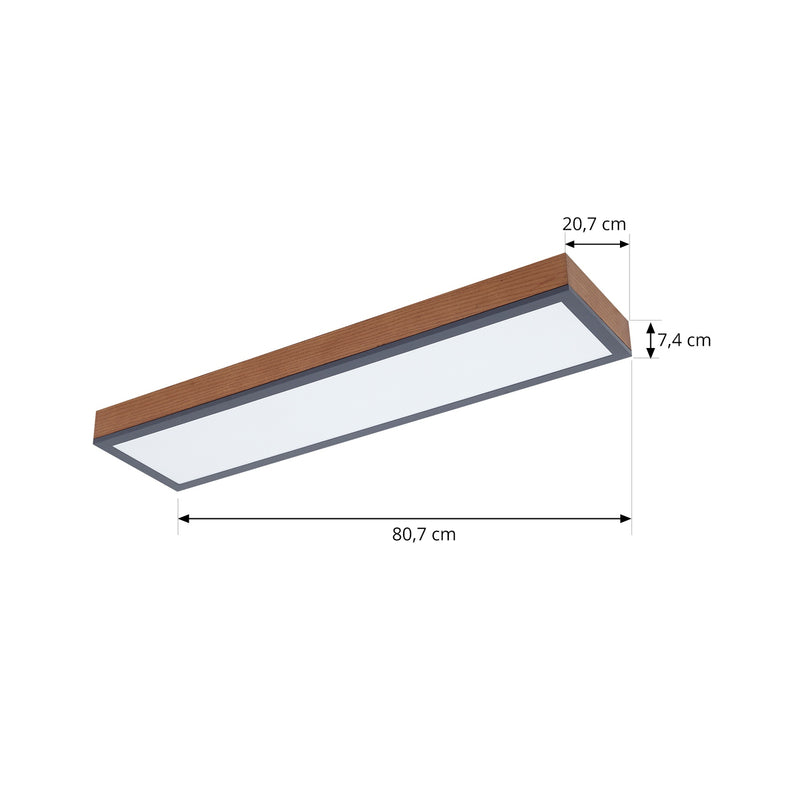 Lindby Deckenlampe Deckenleuchte Laviona LED Lampe graphit 80x20cm warmweiß - 4251911747003
