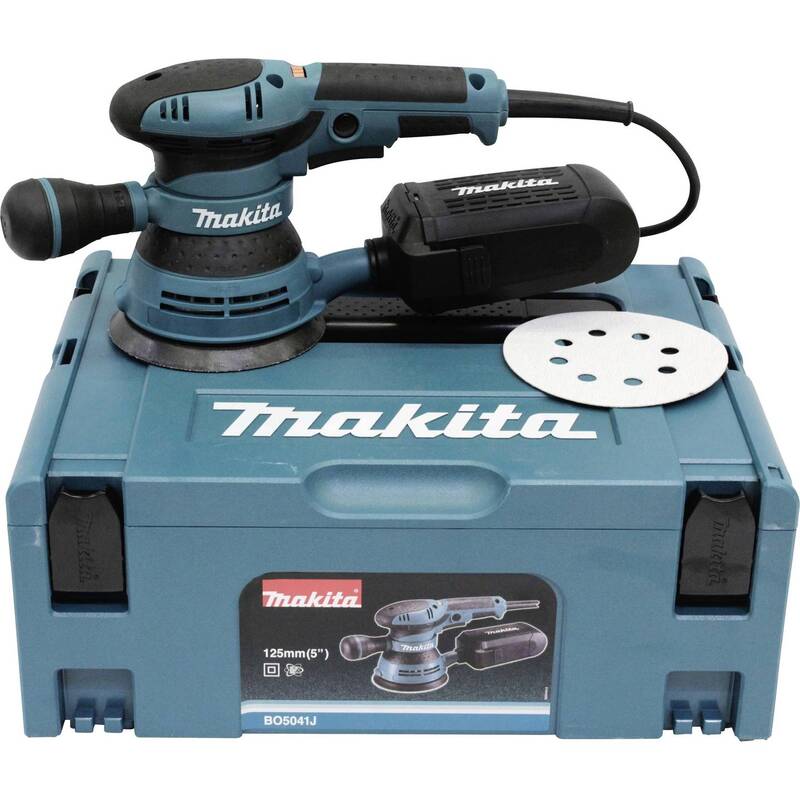 Makita Exzenterschleifer BO5041J 300W Schleifmaschine 125mm Handwerkzeug leicht - 0088381653428