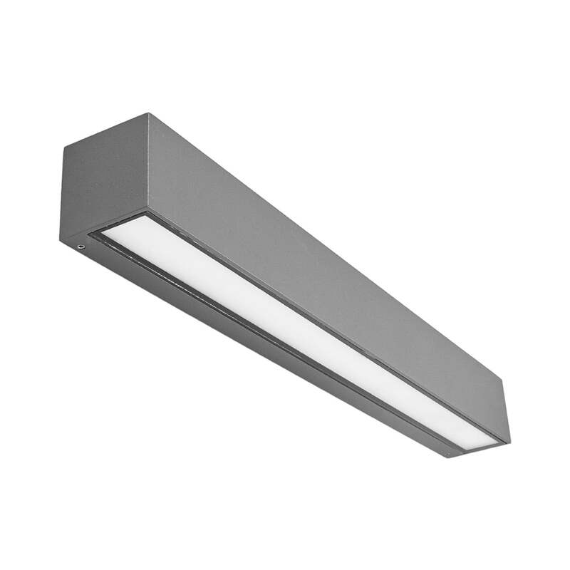 Lucande Außenwandleuchte anthrazit Lengo LED Gartenlampe Leuchte 3000K IP65 50cm - 4251096509304