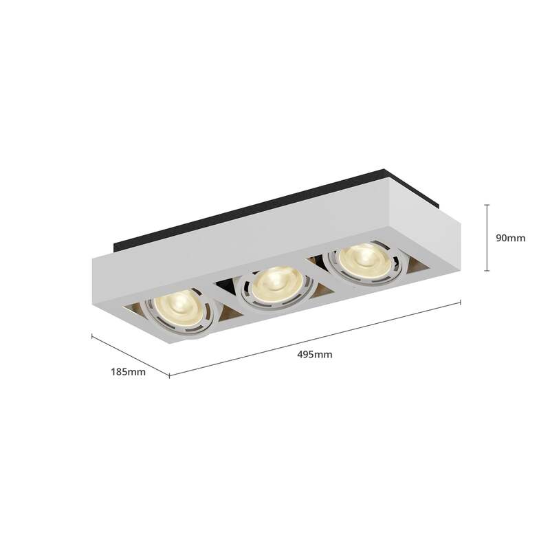 Arcchio Deckenlampe Ronka LED Deckenstrahler 3-flammig dimmbar weiß 50cm Leuchte - 4251096559705