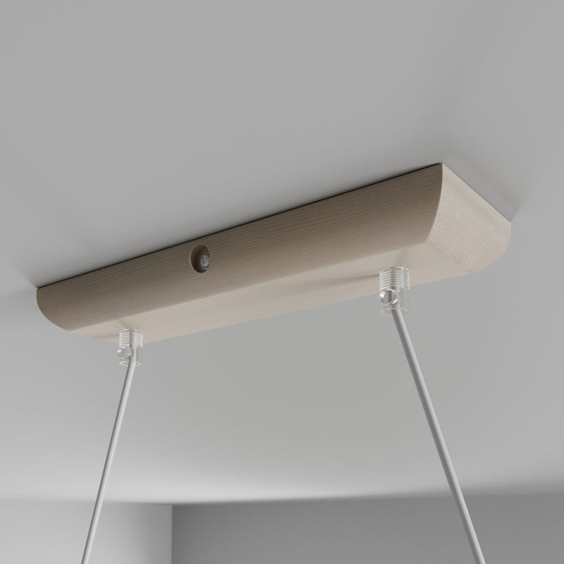 Hängelampe Hängeleuchte Sweden LED Pendelleuchte dimmbar altweiß Holz 90cm Lampe - 5907687435130
